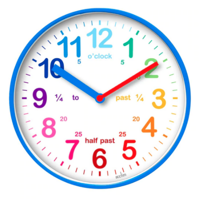 Acctim Kid's Time Teacher Wickford Blue Wall Clock 22529