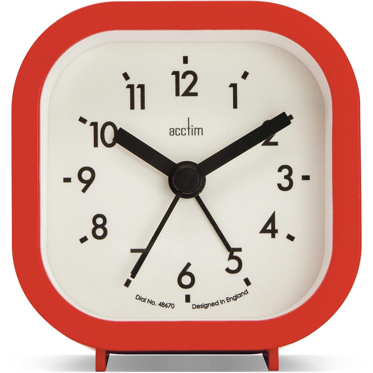 Acctim Robyn Mini Bedside Red Alarm Clock 16304