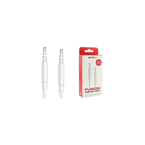 Advanced Accessories Fusion Audio Aux Cable 3.5mm-White MRM01855