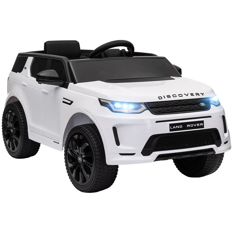 AIYAPLAY Land Rover Licensed Kids Electric Car w/ Remote Music - White