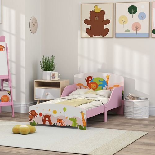 AIYAPLAY Toddler Bed, Cute Animal-Themed Kids Bed Frame, 143 x 77 x 60cm