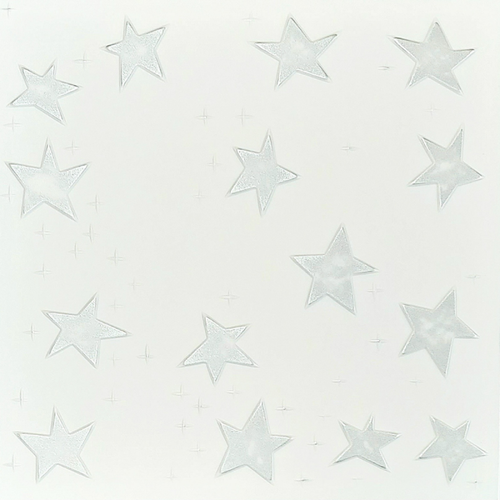 Silver Stars: Decorative Ceiling & Wall Panels - 2m2 (21.52 sqft) - 8 Panels