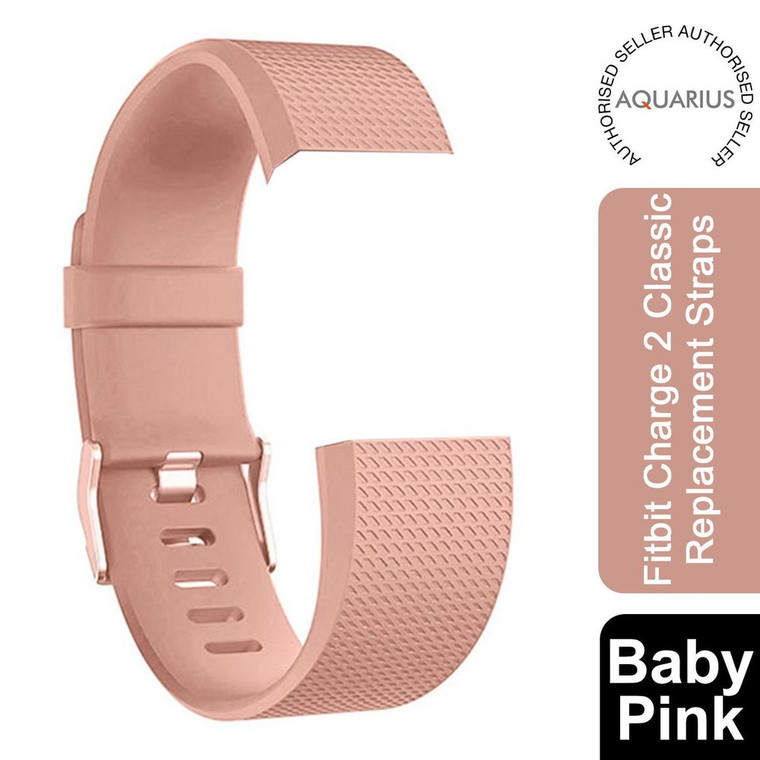 Aquarius Fitbit Charge2 ClassicReplacementStraps, AdjustableStrapswithMetalClasp - Pink