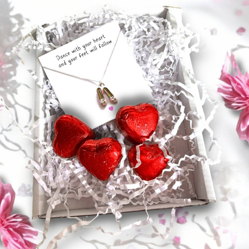 Ballet Shoes Charm Necklace Mini Gift Hamper