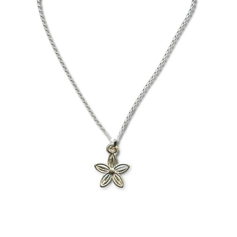 Dahlia Flower Charm Necklace - 16"