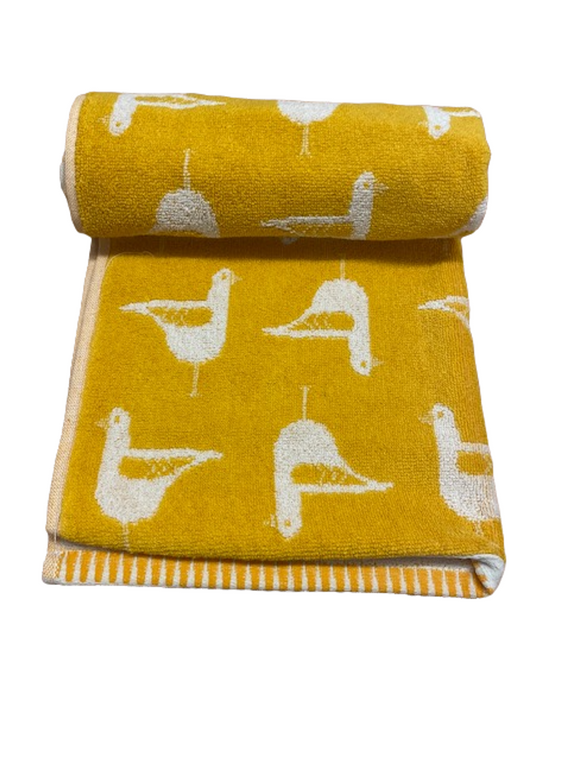 Seagull Turkish Cotton jacquard towel - Bath Towel / Ochre