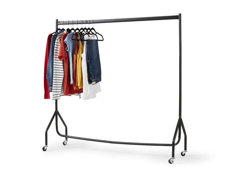 Extra Heavy Duty 4FT Long x 5FT Clothes Rail In Black