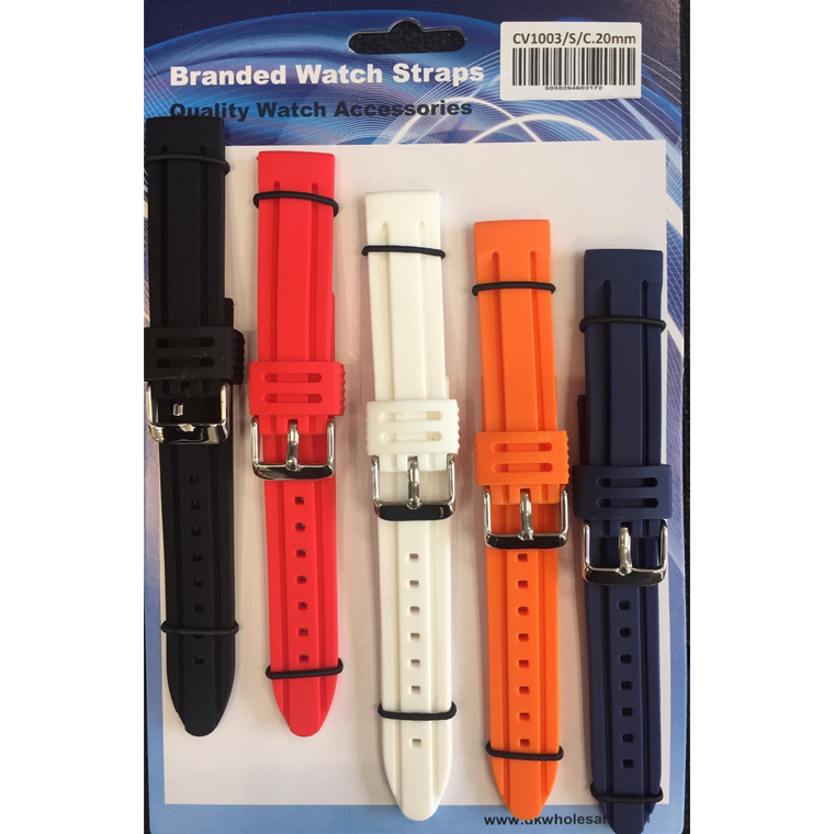 Heavy Duty rubber watch strap Multi-colour CV1003C-20