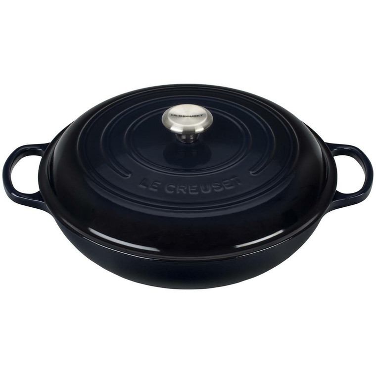 Cosmos Black Le Creuset 26cm Cast Iron Shallow Casserole Dish