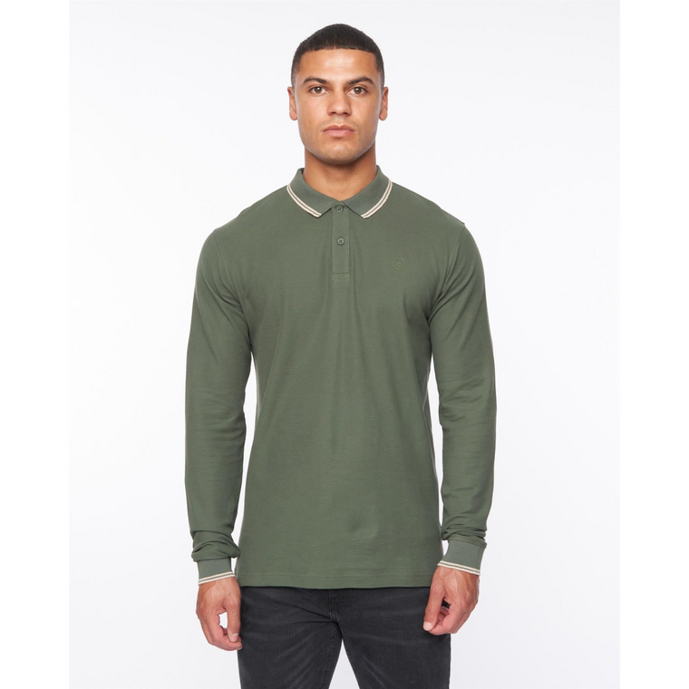 Roxberry Long Sleeve Polo Forest Green - L
