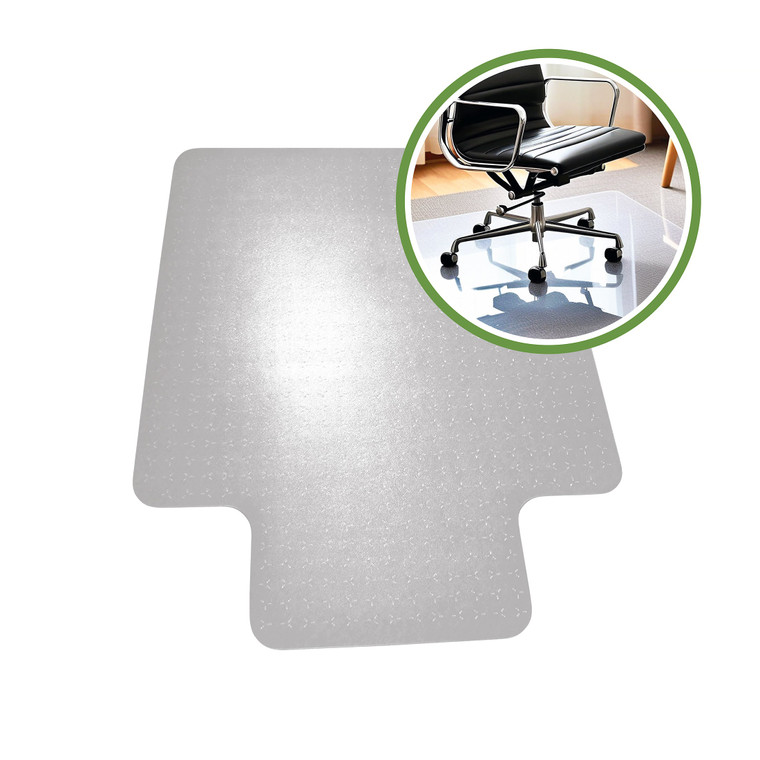 Cleartex TrYlok PVC Chair  Mat for Low Pile Carpets up to 6mm - 90 x 120cm (Lipped)
