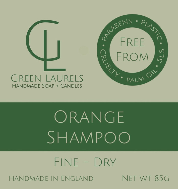 Natural Shampoo Bars for All Hair Types - Long-lasting, Plastic-free, Travel-friendly - Orange_Fine to Dry Hair
