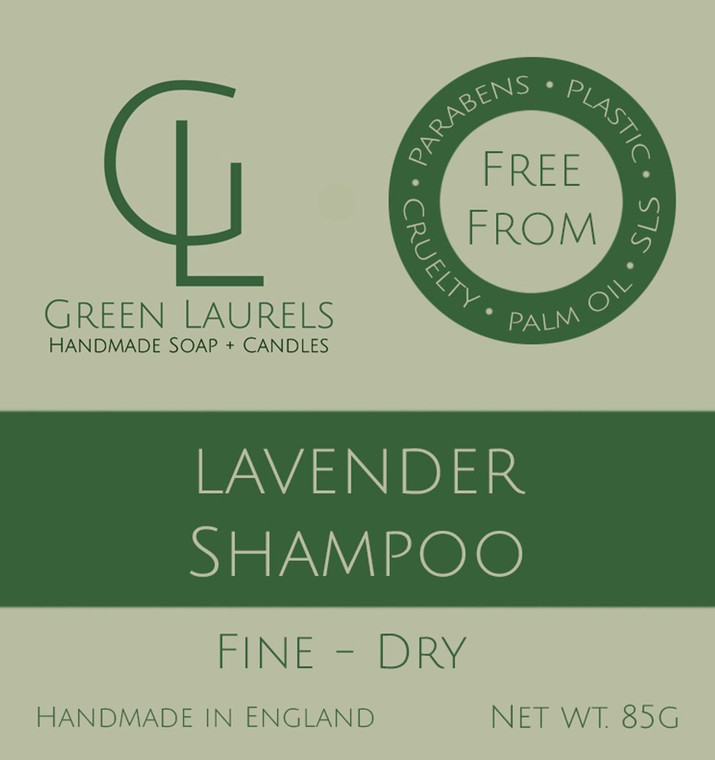 Natural Shampoo Bars for All Hair Types - Long-lasting, Plastic-free, Travel-friendly - Lavender_Fine to Dry Hair