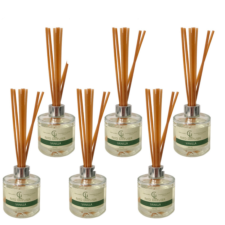 Reed Diffuser Oil Based 100ml - Vanilla Pack of 6