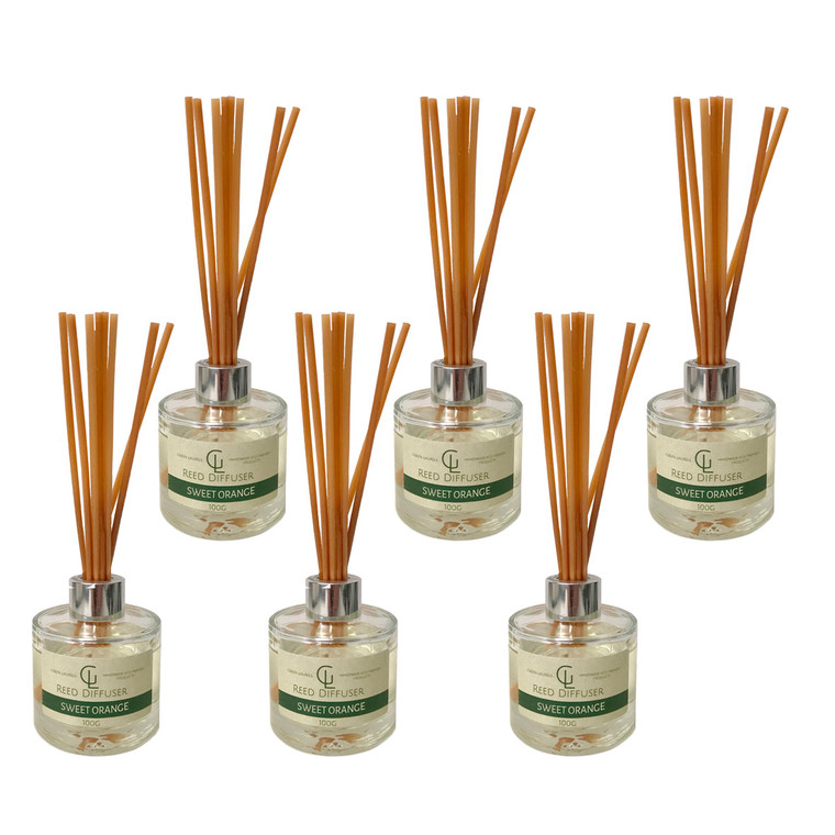 Reed Diffuser Oil Based 100ml - Sweet Orange Pack of 6