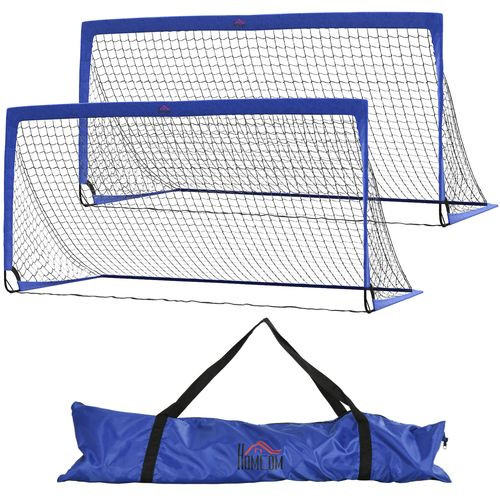 HOMCOM Football Goal Folding Outdoor with All Weather Net 6'x3' - Yellow