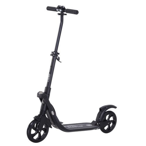 HOMCOM Folding Kick Scooter Hight-Adjustable Urban Scooter w/Rear Brake Black