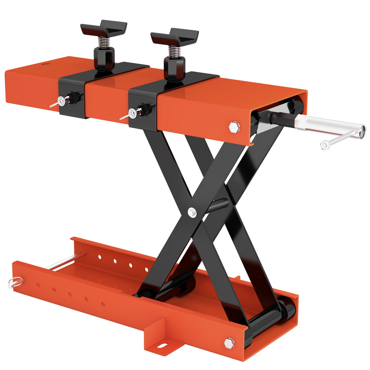 HOMCOM 500 kg Motorcycle Scissor Lift Jack, Steel Motorbike Lifting Stand