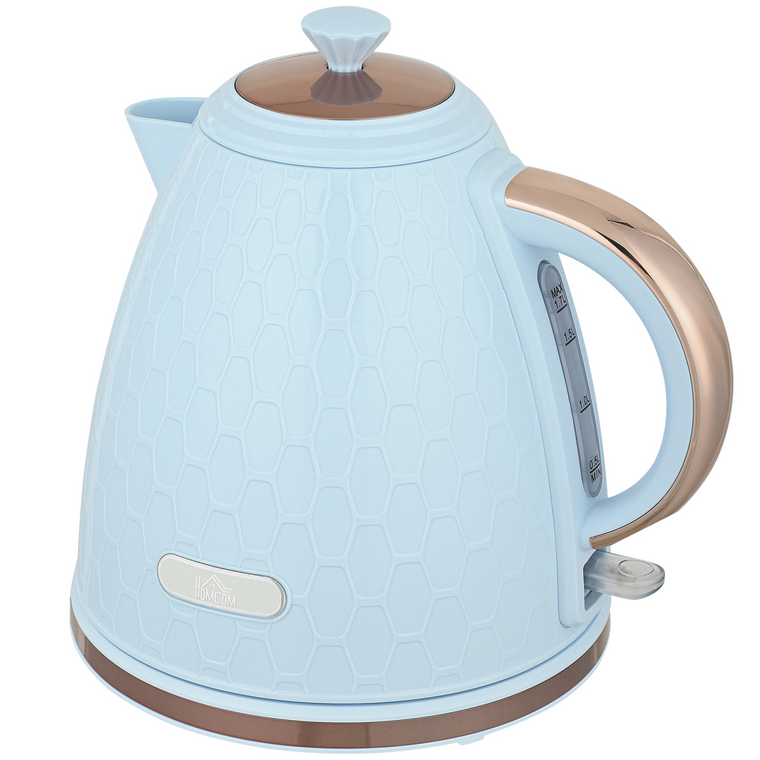 HOMCOM Electric Kettle, Fast Boil, 1.7L, 3kW, Auto Shut-off - Blue