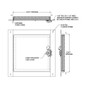 14" x 14" Duct Door for Fibreglass Ducts - designed to provide convenient, economical access to fiberglass ducts - Acudor