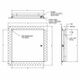 12" x 12" Flush Access Door with Drywall Bead Flange - for installation in drywall walls and ceilings - Acudor