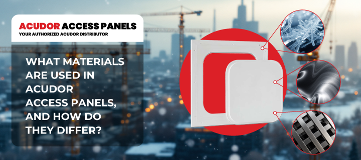 What Materials Are Used in Acudor Access Panels, and How Do They Differ?