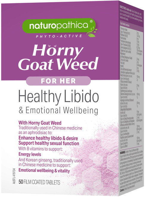 Naturopathica Phyto-Active Horny Goat Weed For Her 50 tabs x 3 Pack -  150 Tabs