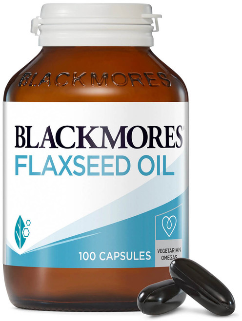 Blackmores Flaxseed Oil 1000mg 100 Caps to support skin health, hormonal balance and cardiovascular health