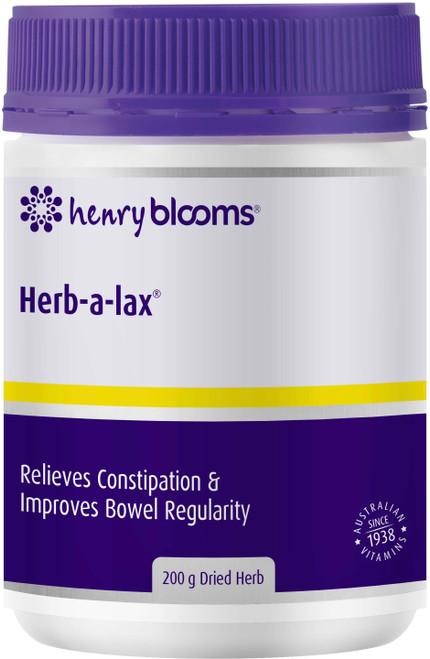 Henry Blooms Herbalax Powder 200g with Senna, Frangula, Psyllium, Dill & Liquorice for constipation & bowel regularity