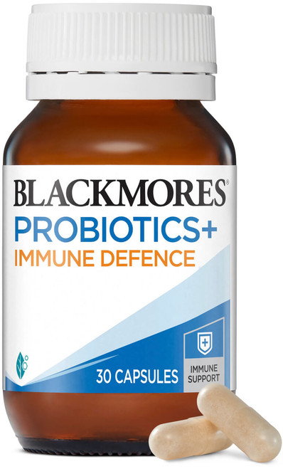 Blackmores Probiotics+ Immune Defence 30 Caps to support healthy immune function, reduce the severity and duration of colds and maintain gut health