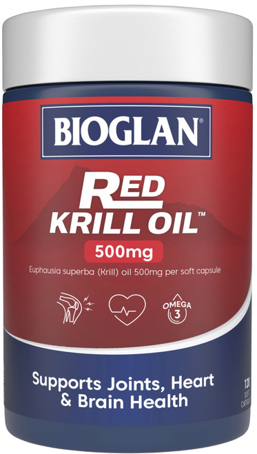 Red Krill Oil Triple Action 500mg 120 Caps x 3 Pack Bioglan