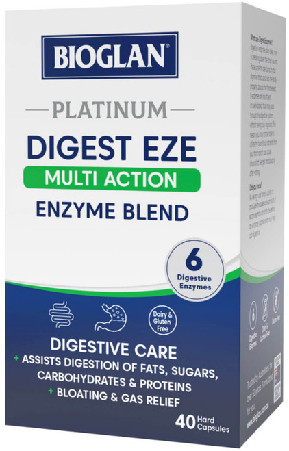Bioglan Platinum Digest Eze 40 Caps x 3 Pack = 120 Caps