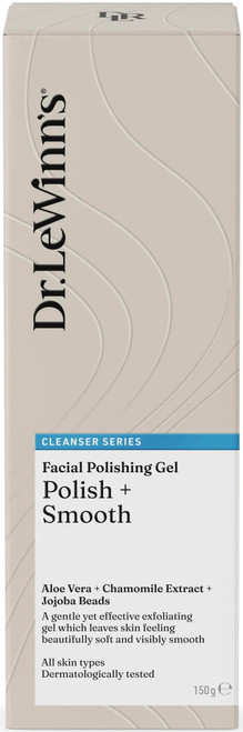 Dr. LeWinn’s Cleanser Series Facial Polishing Gel 150g to gently exfoliate skin, cleanse blocked pores and leave skin feeling fresh, soft and smooth