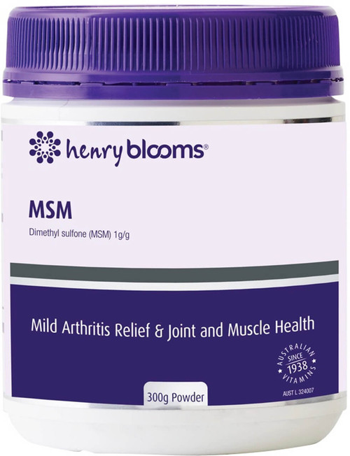 Henry Blooms MSM Powder 300g for Joint Cartilage & Muscle Recovery