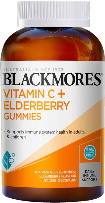 Blackmores Vitamin C + Elderberry 120 Gummies