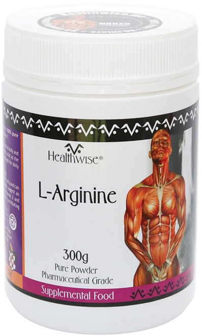 HealthWise L-Arginine 300g for Well-Absorbed Amino Acid Support with Freely Soluble L-Arginine Hydrochloride