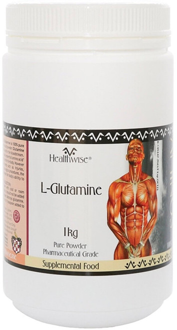 HealthWise L-Glutamine 1kg for Muscle Recovery, Gut Health and Immune Function