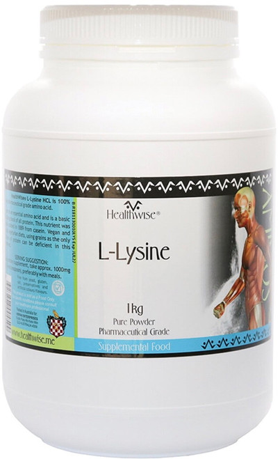 HealthWise L-Lysine 1kg for Collagen Formation, Immune Function and Calcium Absorption