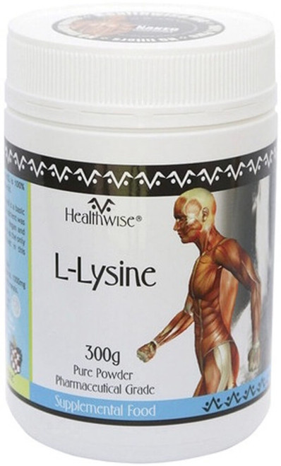 HealthWise L-Lysine 300g for Protein Synthesis, Tissue Repair and Healthy Connective Tissue