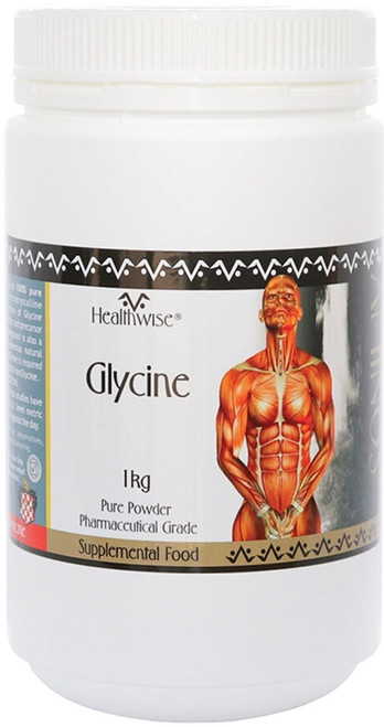HealthWise Glycine 1kg for Neurotransmitter Function, Protein Synthesis and Amino Acid Support