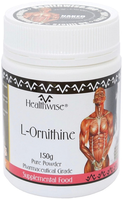 HealthWise L-Ornithine 150g Amino Acid for Muscle Repair, Exercise Performance and Nitrogen and Ammonia removal