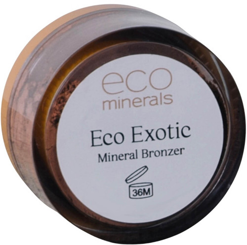 Eco Minerals Eco Exotic Mineral Bronzer 4g with pure mineral pigments for a natural sun-kissed glow, gentle on sensitive skin