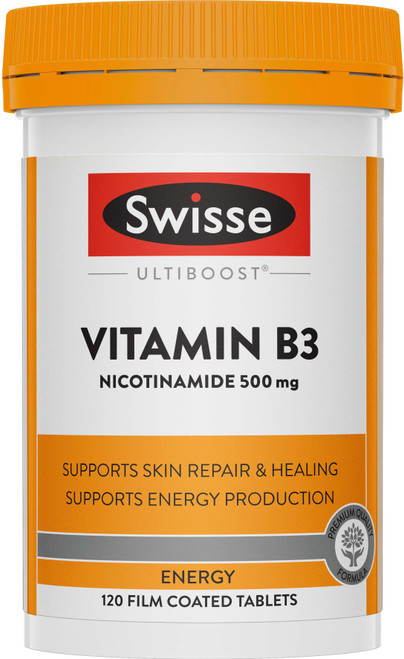 Swisse Ultiboost Vitamin B3 Nicotinamide 500mg 120 Tabs