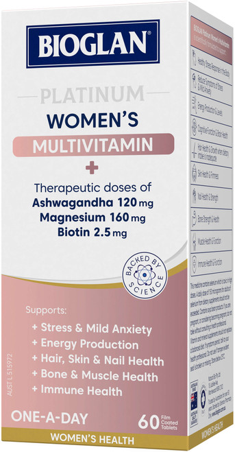 Bioglan Platinum Women's Multivitamin 60 Tabs x 3 Pack = 180 Tabs