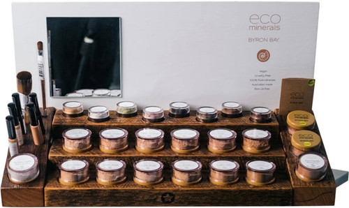 Eco Minerals Powders + Assorted Counter Display Stand