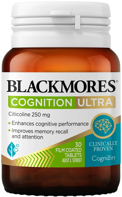 Blackmores Cognition Ultra 30 Tabs with 250mg Citicoline per tablet for memory, focus, attention and cognitive performance