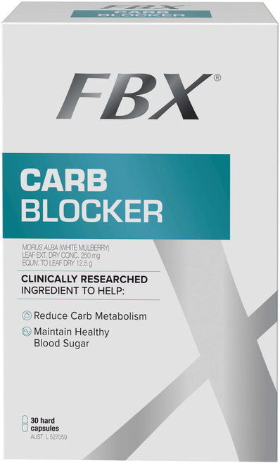 FBX Carb Blocker 30 Caps x 3 Pack Naturopathica to help reduce carbohydrate breakdown and support healthy blood sugar levels with White Mulberry = 90 Caps