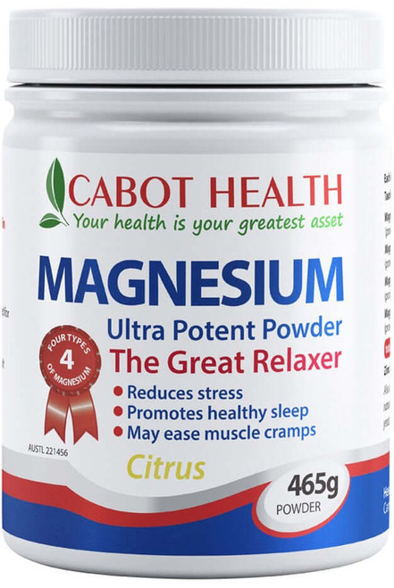 Dr Sandra Cabot Magnesium Ultra Potent Powder Citrus 465g with 400mg elemental Magnesium for stress, sleep & muscle relaxation