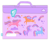 Library Bag - Unicorn Playtime