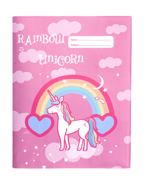 Exercise Book Cover - Rainbow Unicorn 3
